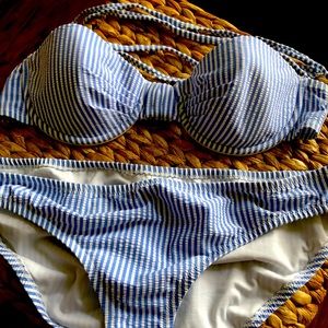 JCrew Seersucker Bikini, Never Been Worn